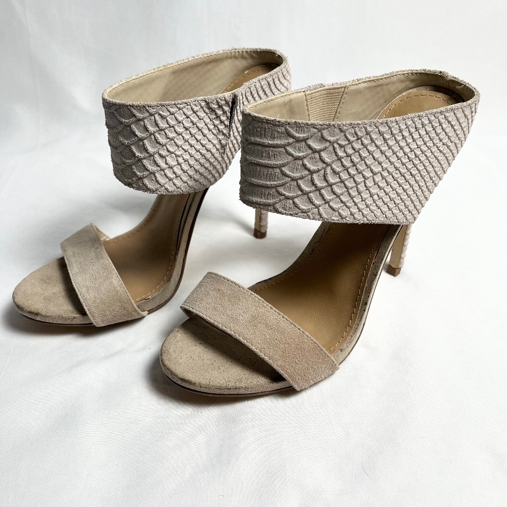 Brushed Leather Heels